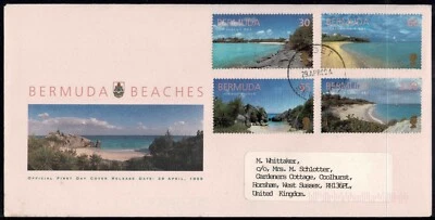 Bermuda 1999 Bermuda Beaches - First Day Cover - Set Of Four Stamps - Used - Image 1 of 2