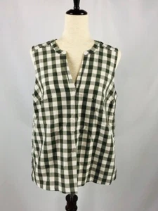 Eddie Bauer Damen ärmelloses Etesian Splitneck Tank Top Fenchel Größe:Med. Neu mit Etikett! - Bild 1 von 6