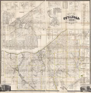1858 Map of Cuyahoga County Ohio - Picture 1 of 4