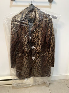 dennis by dennis basso faux fur coat brown leopard - Picture 1 of 7