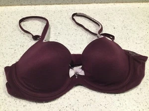 Victoria’s Secret lila gefütterter Halb BH Gr. 32B Schleife VS Charm Rückenverschluss - Bild 1 von 3