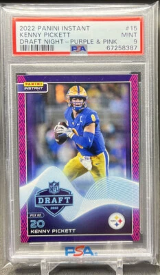 2022 PANINI INSTANT DRAFT NIGHT KENNY PICKETT RC ROOKIE #20/25 PSA 9 MINT - Image 1 of 3
