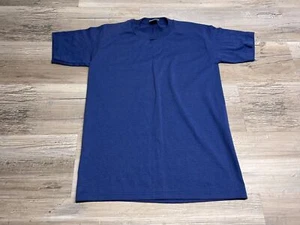 Vintage Jerzees Blue T-Shirt Youth Large 14-16 Blank Single Stitch Made in USA - Picture 1 of 7