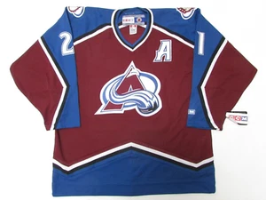 PETER FORSBERG COLORADO AVALANCHE VINTAGE CCM HOCKEY JERSEY SIZE XL - Picture 1 of 5