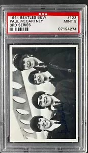 1964 Topps Beatles B & W 3rd Series Card # 123 Paul McCartney PSA 9 LOW POP - Picture 1 of 2