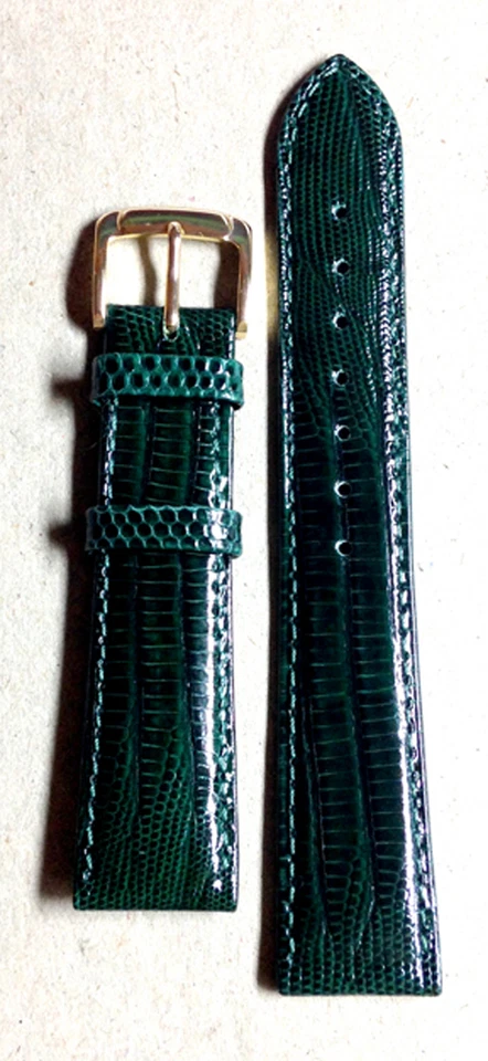 19mm SPEIDEL GENUINE LIZARD DARK GREEN WATCH BAND! GREAT ITEM! - Image 1 of 3