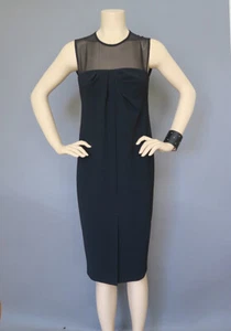 ** Max Mara Pianoforte schwarz Midi Netz Kleid Größe 2 (XS) UVP $ 1.350 Italien - Bild 1 von 8