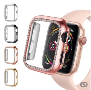 For Apple Watch Ultra 8 7 6 5 4 321 SE iWatch Bling Protective Screen Cover Case - Picture 1 of 24