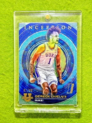 Dereck Lively PRIZM СИНЯЯ ПЕРЕЛИВАЮЩАЯСЯ КАРТОЧКА ДЕБЮТАНТА NO/99 2022–23 Bowman INCEPTION RC - Изображение 1 из 4