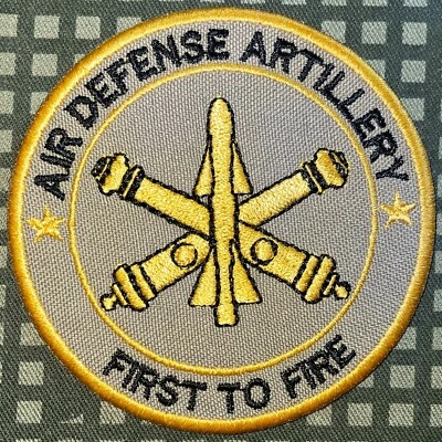US Army Air Defense Artillery "First to Fire" Patch 3" Hook & Iron-On New B600 - Image 1 of 2