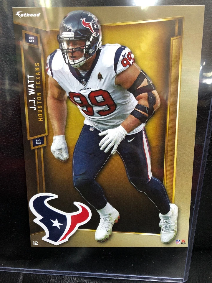 Calcomanía calcomanía J.J. Watt Houston Texans 2019 Fathead Tradeables 5x7 7" # 12. Foto 1 de 1