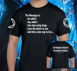 T-shirt Narcotici Anonimi IL NOSTRO MESSAGGIO È - Spedizione gratuita - Foto 1 di 22