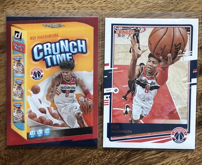 2020-21 Panini Donruss RUI HACHIMURA Crunch Time And Base Card, 2 Lot - Image 1 of 2