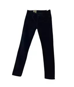 New Levis 711 Mid Rise Skinny Corduroy Jeans Womens Size 27X30 Black - Picture 1 of 8