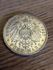 5 Mark 1907 Wuerttemberg silver coin Funf Nearly Uncirculated 