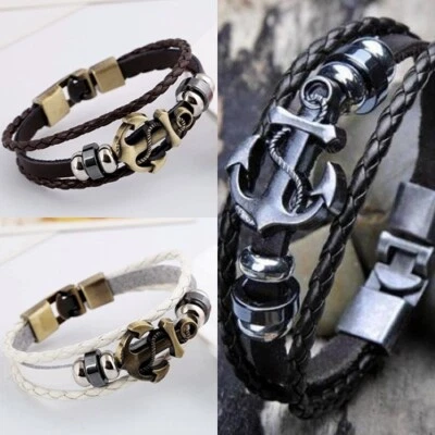 Armband ANKER Damen Herren Vintage Surferarmband Armschmuck Kette Bracelet WOW - Bild 1 von 4