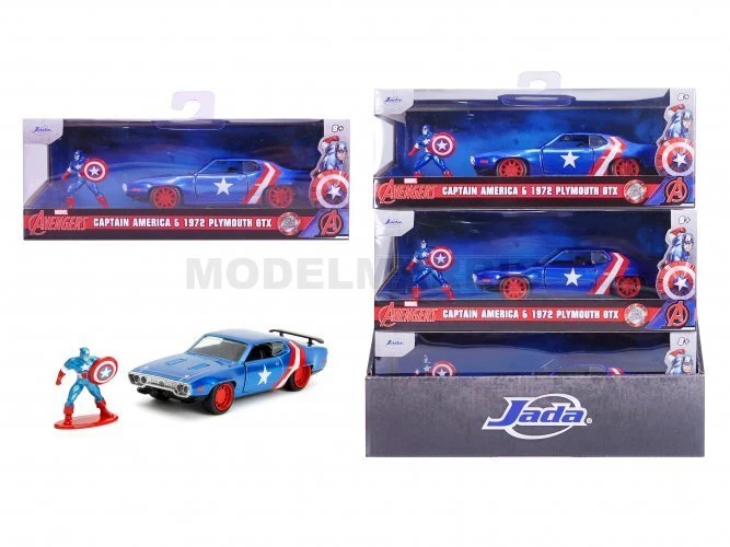 JADA 253223024 1/32 Marvel Captain America 1972 Plymouth GTX - Immagine 1 di 1