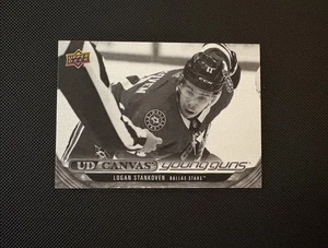 24/25 UPPER DECK SERIES 1 YOUNG GUNS UD CANVAS BLACK & WHITE Logan Stankoven - Picture 1 of 2