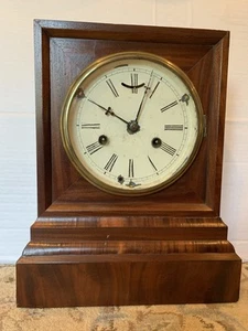 Antique Lever 1850'S Elisha Manross Rosewood Shelf Clock Working, 30 Hour Strike - Picture 1 of 9