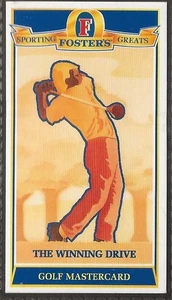 FOSTERS LAGER-SPORTING GOLD CARDS 1993-#02- THE WINNING DRIVE GOLF - Picture 1 of 2
