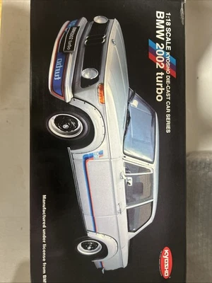 Kyosho 1/18 BMW 2002 turbo 1973 silver Diecast model Japanese seller 08542S - Image 1 of 4