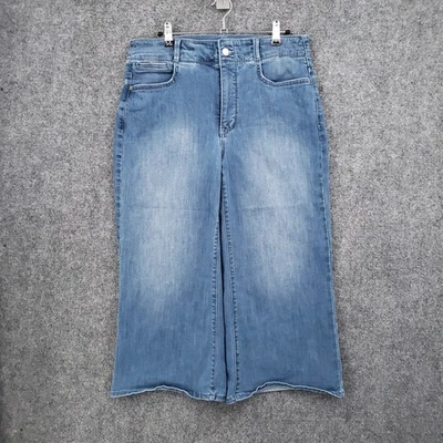 NYDJ Jeans Women 10 Blue Wide Leg Cool Embrace LiftxTuck High Rise Stretch Denim - Image 1 of 4