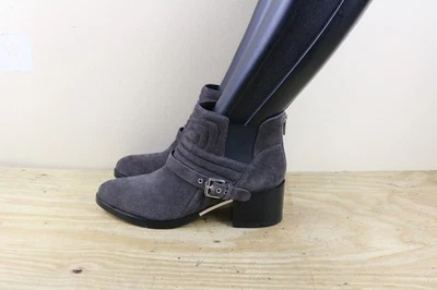 Sigerson Morrison Botas 10 Gris Gamuza Kabria Moto Zapatos al Tobillo Italia Foto 1 de 4