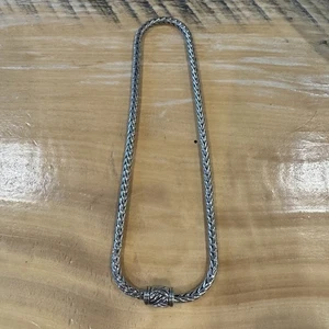 Lea Sophia Vintage Dark Silver Necklace Reversible Rope Choker Magnetic Clasp - Picture 1 of 6