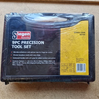 Siegen Tools 9pc Precision Tool Set S0755 - Image 1 of 2