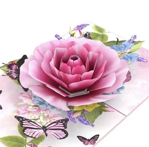 Lovely Rose 3D Pop Up Card - Picture 1 of 6