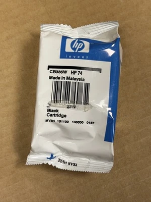 Подлинный HP 74 черная упаковка совершенно новый чернильный картридж, запечатанный в упаковке - Изображение 1 из 4