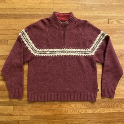 Suéter Woolrich Mujer Grande Morera 1/4 Cremallera Cuello Simulado Isla Justa Lana de Cordero Foto 1 de 4