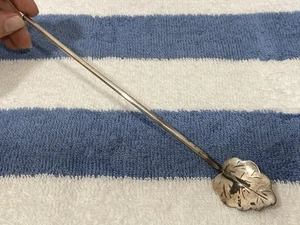 Vintage Mexico Sterling Silver Straw Stir Leaf 8.2g - Picture 1 of 4