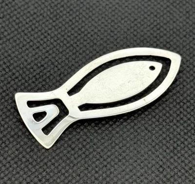 Retired James Avery 925 Sterling Silver Dainty Polished Ichthys Fish Bookmark Foto 1 de 4