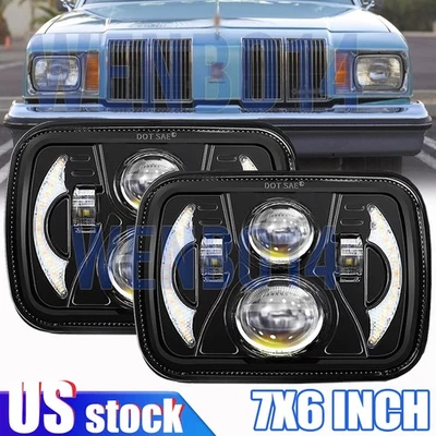 Faros LED halo de 7x6" pulgadas aptos para Oldsmobile Cutlass Supreme 1978-1979 2 piezas Foto 1 de 4