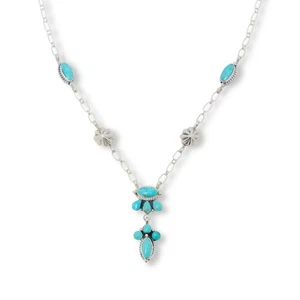 Chaco Canyon Campitos Türkis Station Design Cluster Tropfen Halskette OVP 269 $ - Bild 1 von 9