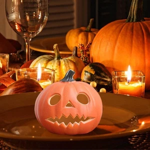 NEW Halloween Lantern with LED Lights Pumpkin Ornament Stylish Halloween - Picture 1 of 10