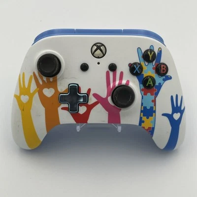 Controlador con cable PowerA edición limitada Autism Awareness Xbox One PROBADO RARO Foto 1 de 4