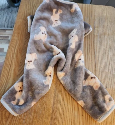 Наряд для собаки, размер средний Медвежий узор, мягкий пижамный пуловер с 4 отверстиями для ног - Изображение 1 из 2