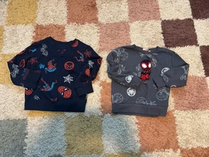 Lot Of 2 Crew Neck Superhero Sweatshirts Spiderman Spidey & His Amazing Friends - Picture 1 of 4