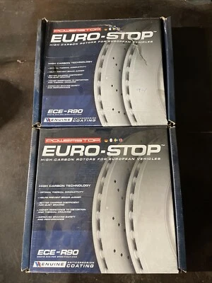 Rotores de freno trasero PowerStop para Audi A4 Quattro y Volkswagen Passat EBR471EVC Foto 1 de 3