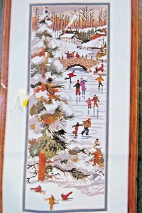 ELSA WILLIAMS VTG SATURDAY SKATERS COUNTED CROSS STITCH KIT 02078 NEW LU FULLER - Picture 1 of 3