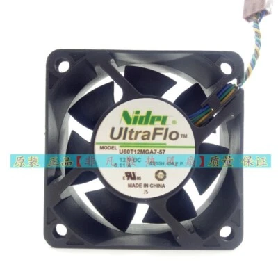 Nidec U60T12MGA7-57 6025 12V 6CM 4pin Cooling Fan - Image 1 of 4