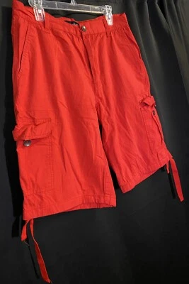 Pantalones Cortos Carga Sueltos Y2K Southpole Rojo Raver Centro Comercial Gótico Grunge Skate Rave Cyber 34 Foto 1 de 4