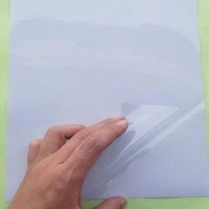 A4 Transparent Gloss Labels Clear Waterproof Laser Printer Stickers, 1 Per Sheet - Picture 1 of 2