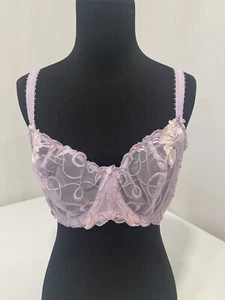 NWT Rigby & Peller London Bra 38D Floral Lace Underwire Sheer Mesh Sexy - Picture 1 of 20