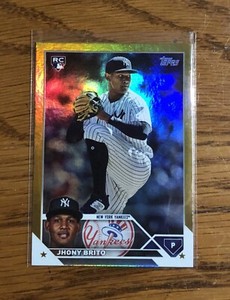 2023 Topps Update Gold Foil #US279 Jhony Brito RC Rookie Card New York Yankees