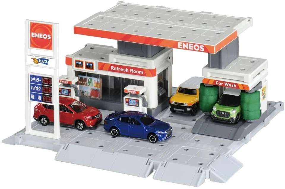 Takara Tomy Tomica Town Build City Gas Station Stand ENEOS from Japan new F/S - Image 1 of 4