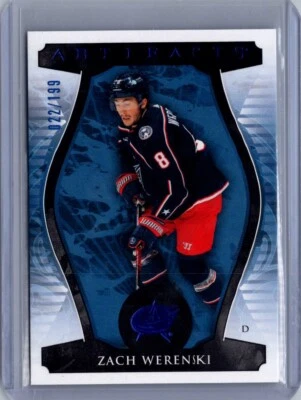 2023-24 UD ARTIFACTS ZACH WERENSKI ROYAL BLUE SP PARALLEL  022/199 #68 COLUMBUS - Image 1 of 2