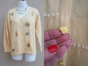 Storybook Knits NEW Sea Music Sweater size L Seashell EASTER SPRING knit top - Imagen 1 de 10
